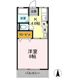 福島県郡山市安積町日出山字南台【アパート】の間取り