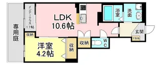ザ・スパキオ アヴァンサートフクオカ【1階】の間取り