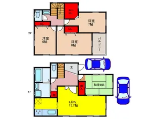 大阪府箕面市船場西1【一戸建】の間取り