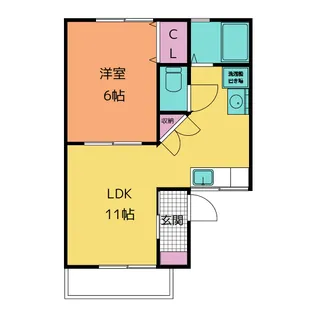 ファミールかにえ【2階】の間取り