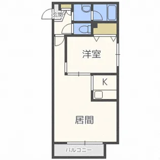 フィーノK-1【4階】の間取り
