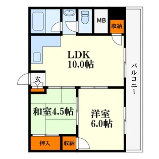大阪府大阪市東淀川区豊新3【マンション】の間取り