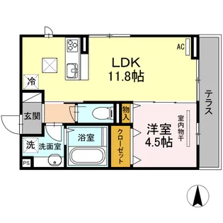 クレストコート岩切【2階】の間取り