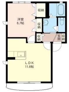 1LDKの間取り画像