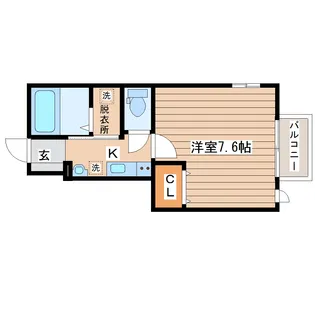 ウォーカーヒル東照宮【1階】の間取り