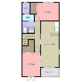 エスポワール壱番館【2階】の間取り
