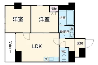 フェリチタ越谷駅前【4階】の間取り