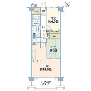 グランシティ湘南海岸【3階】の間取り