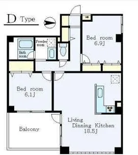 モンパルテ【2階】の間取り