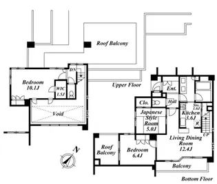 プライムアーバン新宿夏目坂タワーレジデンス【4階】の間取り
