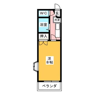 第2天貝コーポ【1階】の間取り