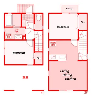 神奈川県川崎市中原区今井南町【一戸建】の間取り