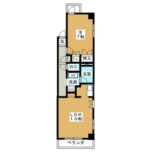 鶴舞ガーデンコート【3階】の間取り