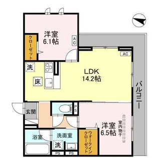 埼玉県さいたま市緑区大字中野田【アパート】の間取り