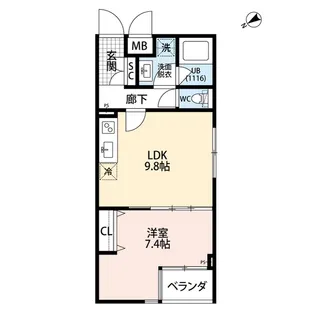 プレール・ドゥーク成増II【3階】の間取り