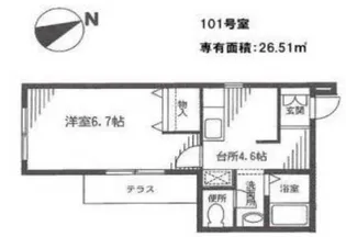 メゾンビオラ【1階】の間取り