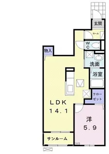 K’sコート 大牟田【1階】の間取り