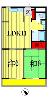 リバーシティハイツ尾形【4階】の間取り