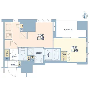 パークホームズ浅草橋【9階】の間取り