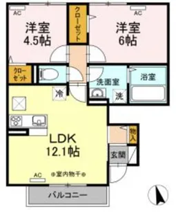 H・MパークスV【1階】の間取り