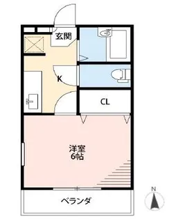 西一番館【1階】の間取り