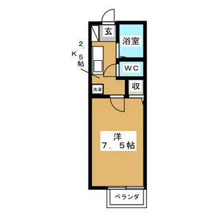 ハイツKIII【1階】の間取り