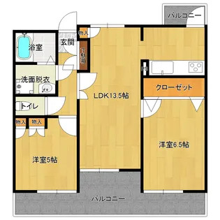 サザンクロス【1階】の間取り