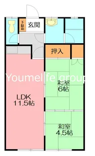 石井アパートPart1B棟【2階】の間取り