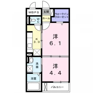 レーブポルト【1階】の間取り