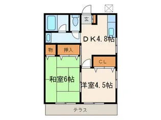 第一みつる荘【1階】の間取り