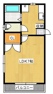 メゾンド・はなぶさ【2階】の間取り