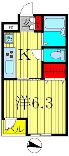 フィオーレ南柏【2階】の間取り