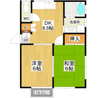 ステートハイムB棟【1階】の間取り