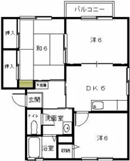 JAトピアかわたなB棟【1階】の間取り
