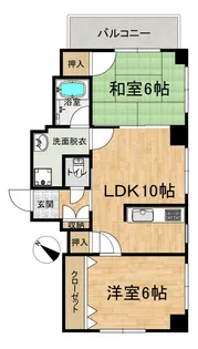 ノーブルコートトギヤ【6階】の間取り
