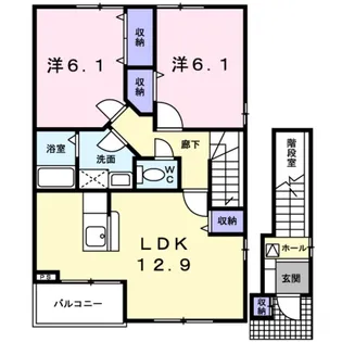 ベルフォールII A【2階】の間取り