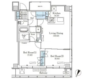メルクマール京王笹塚レジデンス【15階】の間取り