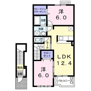 ヴィーコ レーネ A【2階】の間取り