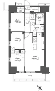 WORVE横浜伊勢佐木町【4階】の間取り