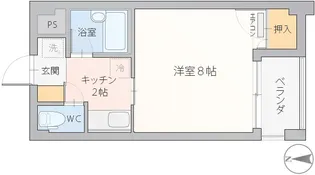 マンション長谷川【1階】の間取り