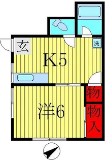 八百万アパート【2階】の間取り