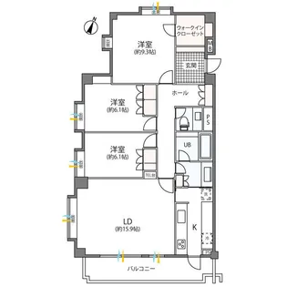ロイヤルコート八雲【2階】の間取り