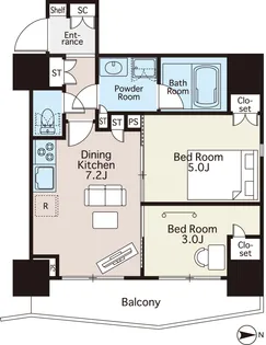 パルタージュ隅田川テラス【5階】の間取り