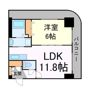 ティアラタワー中島倶楽部【7階】の間取り