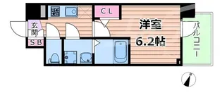 エスリード ザ・フォルテス大阪【12階】の間取り