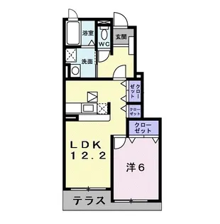 ヒルズ住吉 A【1階】の間取り