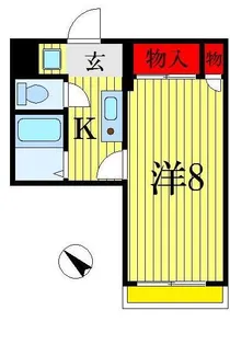 レジデンスカープ千葉【5階】の間取り