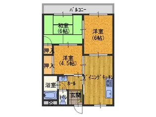 津名大雄マンション【2階】の間取り