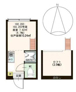 ハーモニーテラス新宿【1階】の間取り