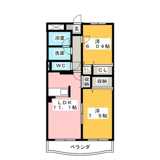 エルシオン【2階】の間取り